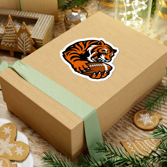 Bengal Tiger Football Mascot Sticker - Little League & Travel Team