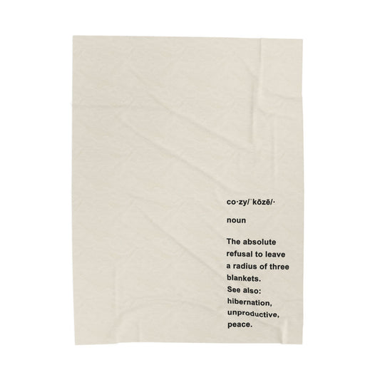The Three Blanket Rule, Velveteen Plush Blanket