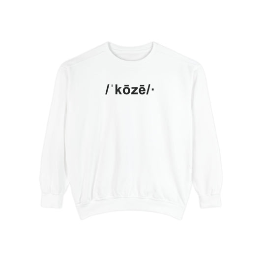 Koze Vibes Sweatshirt — 'Cozy' Definition Graphic Sweatshirt