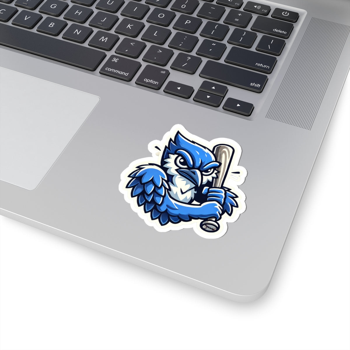 Angry Blue Jays Baseball Mascot Sticker — Kiss-Cut Sports Logo Decal for Laptops, Water Bottles, and Gear