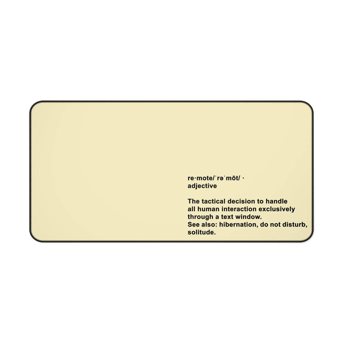 'Remote' Definition Minimalist Gaming/Office Desk Mat
