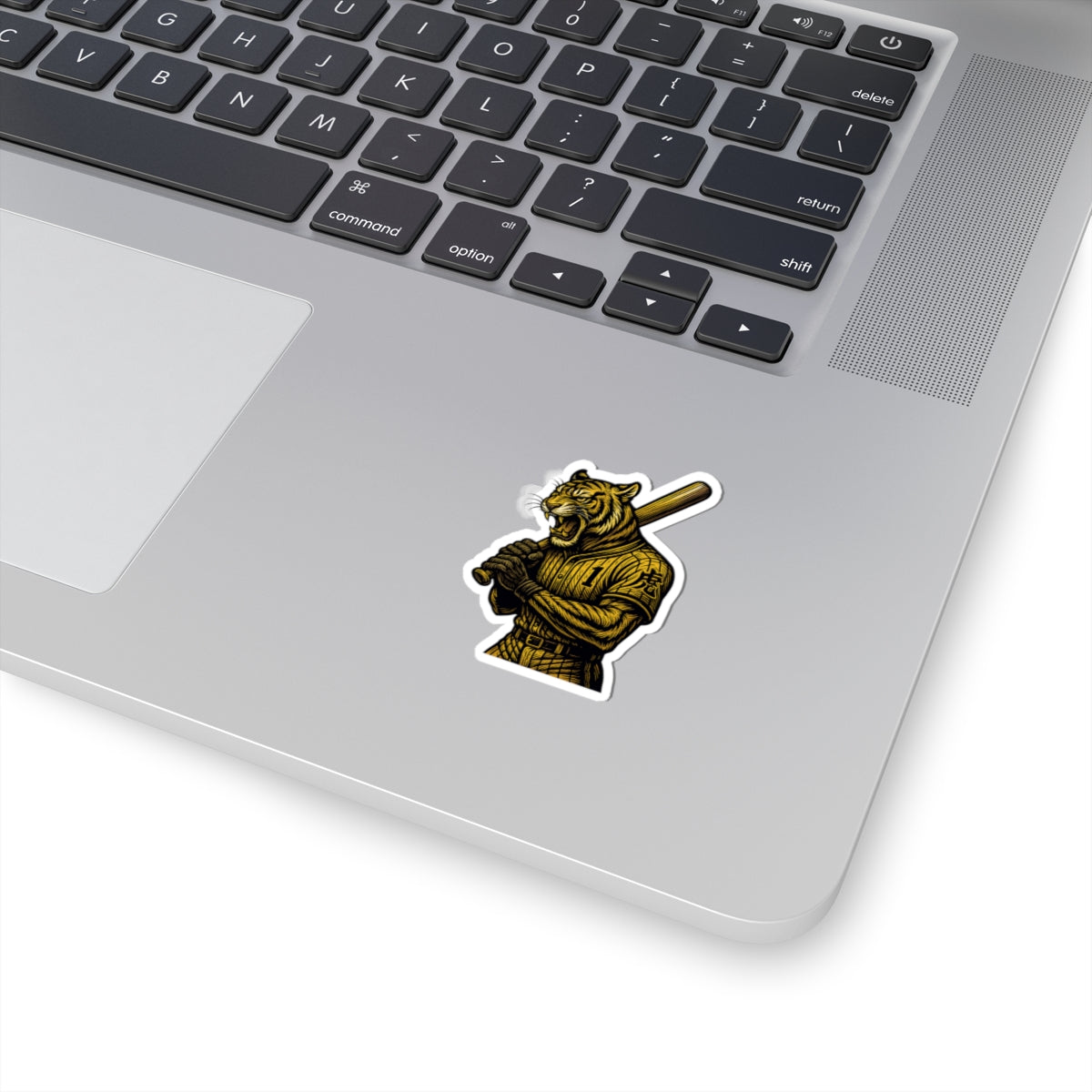 Japanese Tiger Baseball Mascot Sticker - Fierce Athletic Design