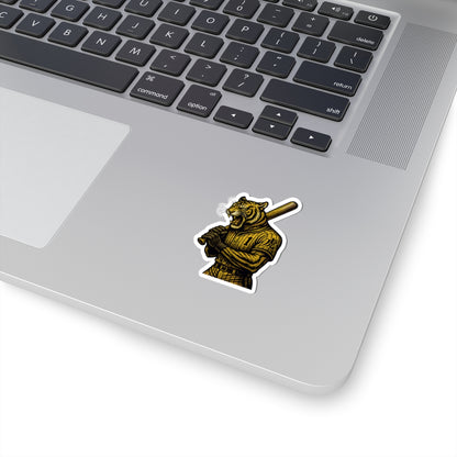 Japanese Tiger Baseball Mascot Sticker - Fierce Athletic Design