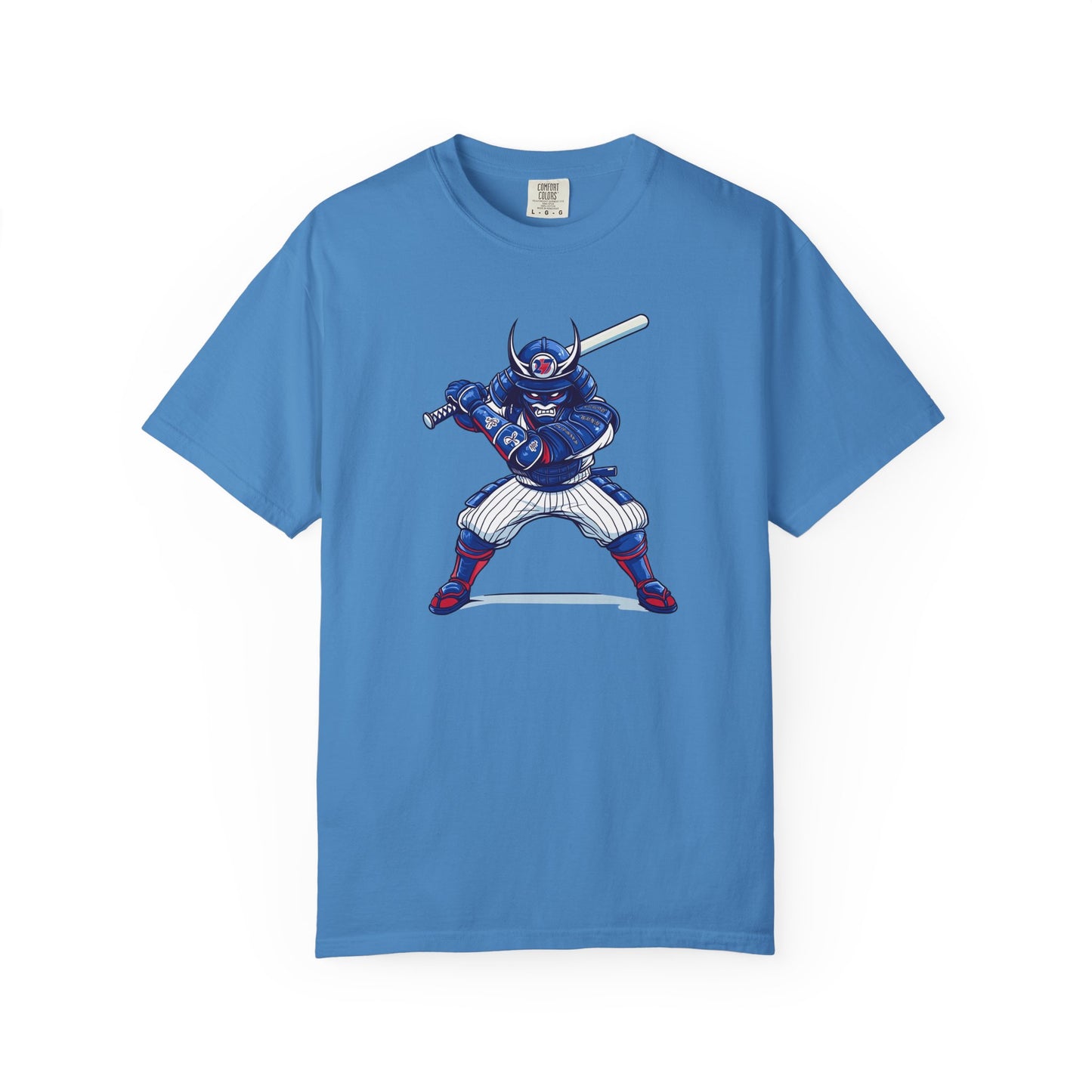 Baseball Samurai in Pinstripes T-shirt — Batter Graphic Tee