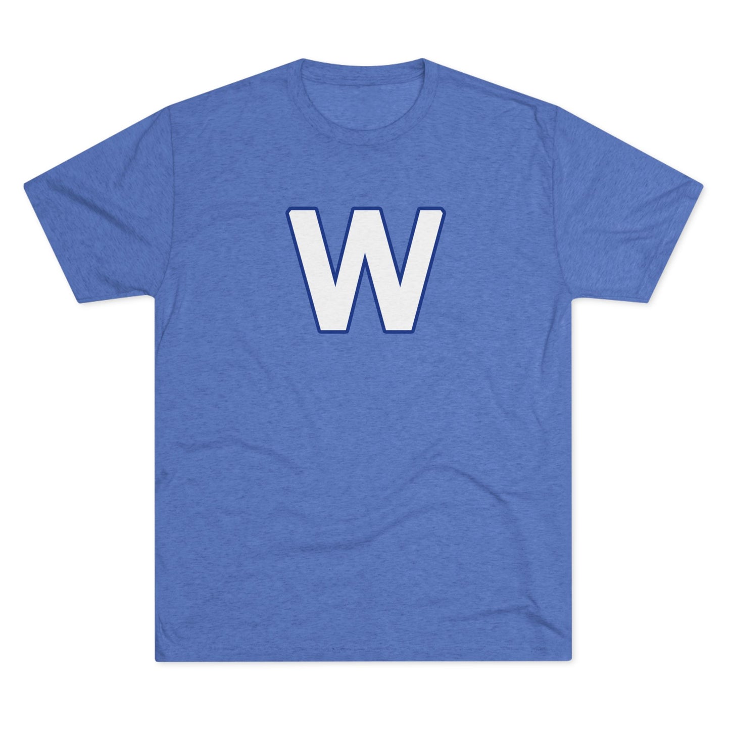 W for a Cubs Win Minimal Monogram Victory T-Shirt