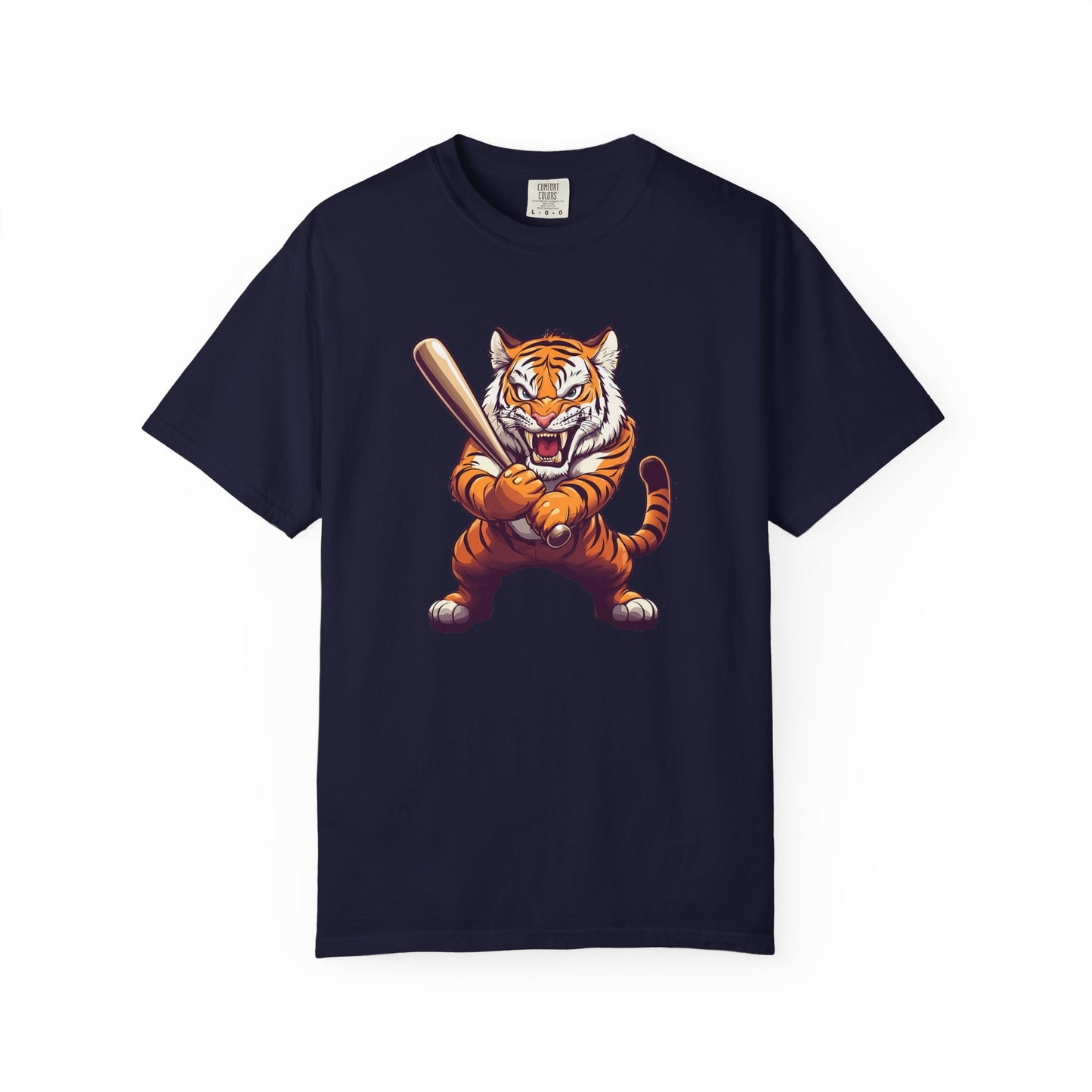 Tiger with Baseball Bat T-Shirt — Fierce Sports Mascot Graphic Tee