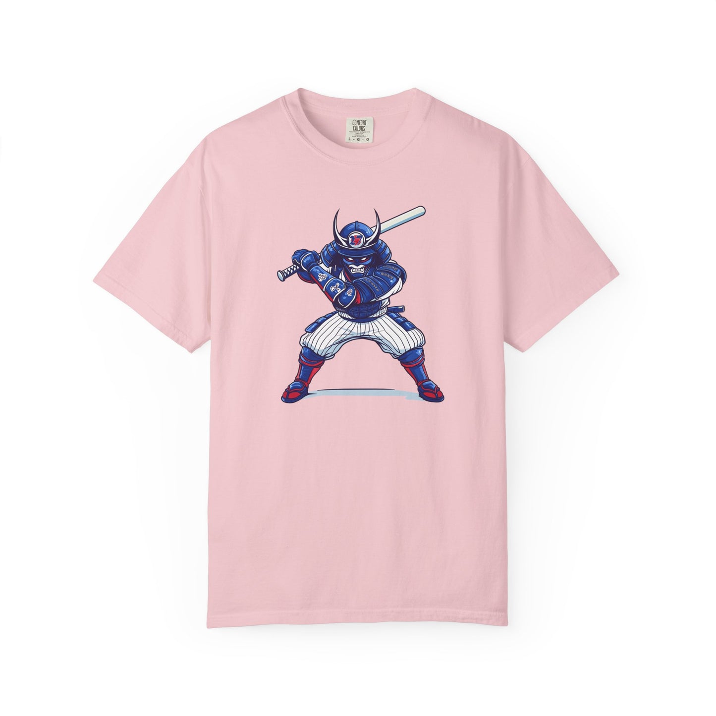 Baseball Samurai in Pinstripes T-shirt — Batter Graphic Tee