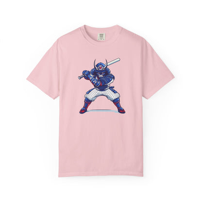 Baseball Samurai in Pinstripes T-shirt — Batter Graphic Tee