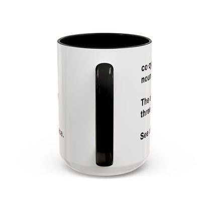 Cozy Definition Accent Mug — Funny 'Refusal to Leave a Radius of Three Blankets' Coffee Cup