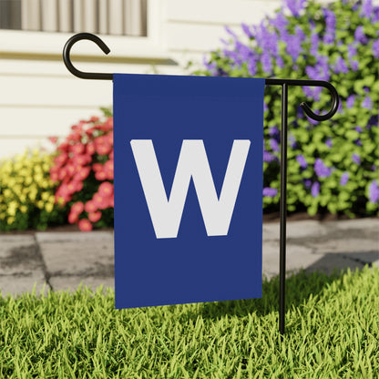 Cubs Win! W Yard Banner.