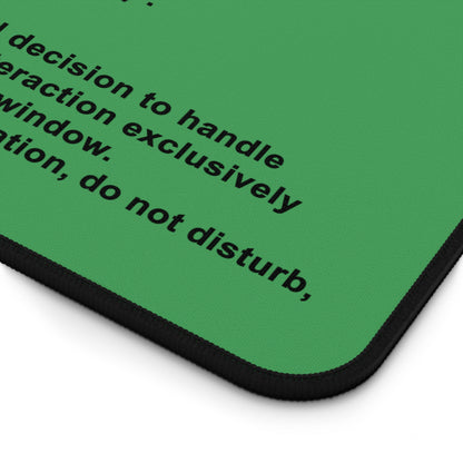 Desk Mat — 'Remote' Definition Minimalist Green Gaming/Office Desk Mat