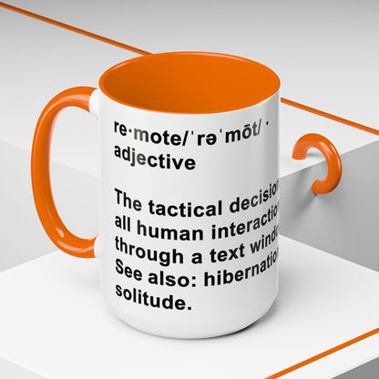 Remote Minimalist Accent Coffee Mug (15 oz)