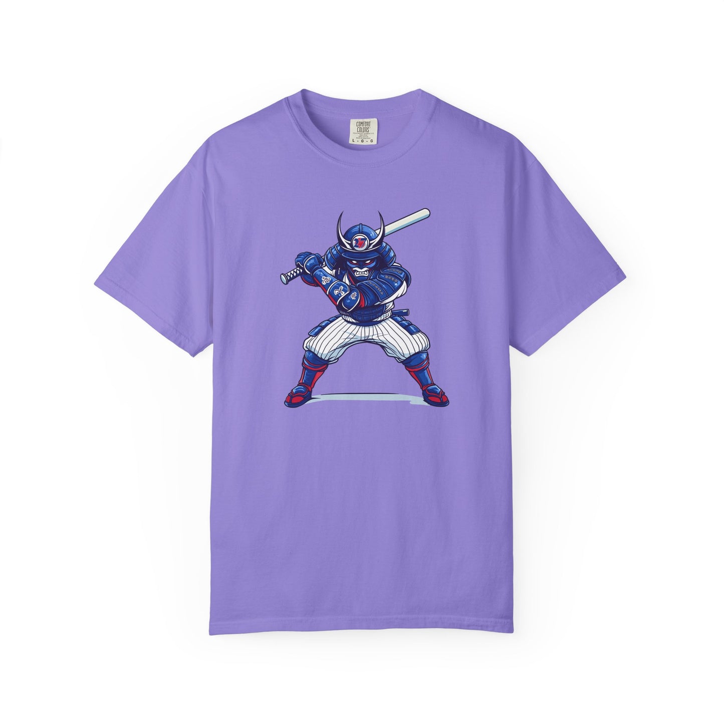 Baseball Samurai in Pinstripes T-shirt — Batter Graphic Tee