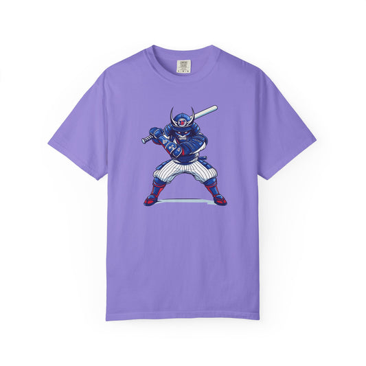 Baseball Samurai in Pinstripes T-shirt — Batter Graphic Tee
