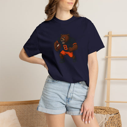Bear Football Tee — Vintage Mascot Graphic T-Shirt