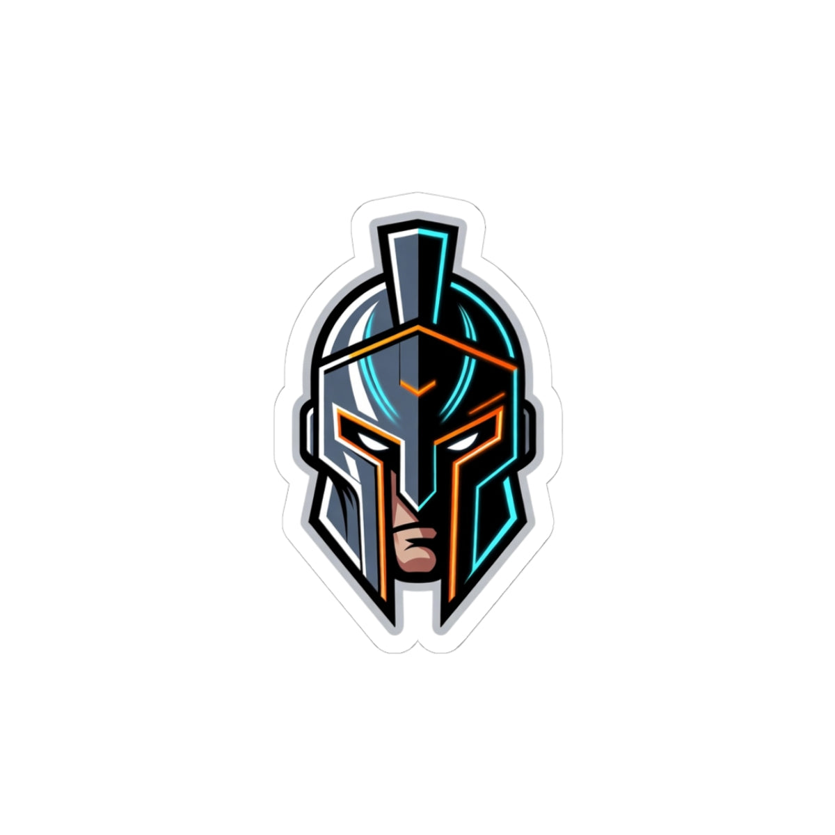 Spartan Helmet Kiss-Cut Sticker — Gamer Mascot Vinyl Decal