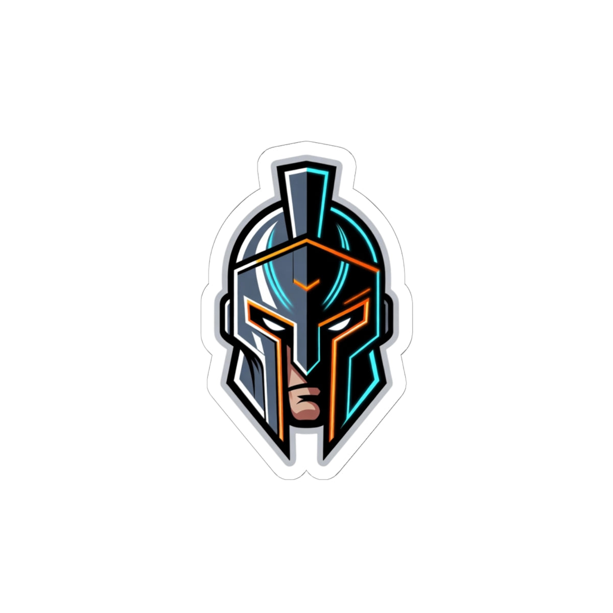 Spartan Helmet Kiss-Cut Sticker — Gamer Mascot Vinyl Decal