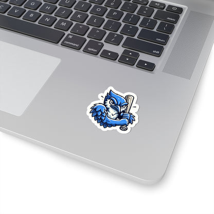 Angry Blue Jays Baseball Mascot Sticker — Kiss-Cut Sports Logo Decal for Laptops, Water Bottles, and Gear