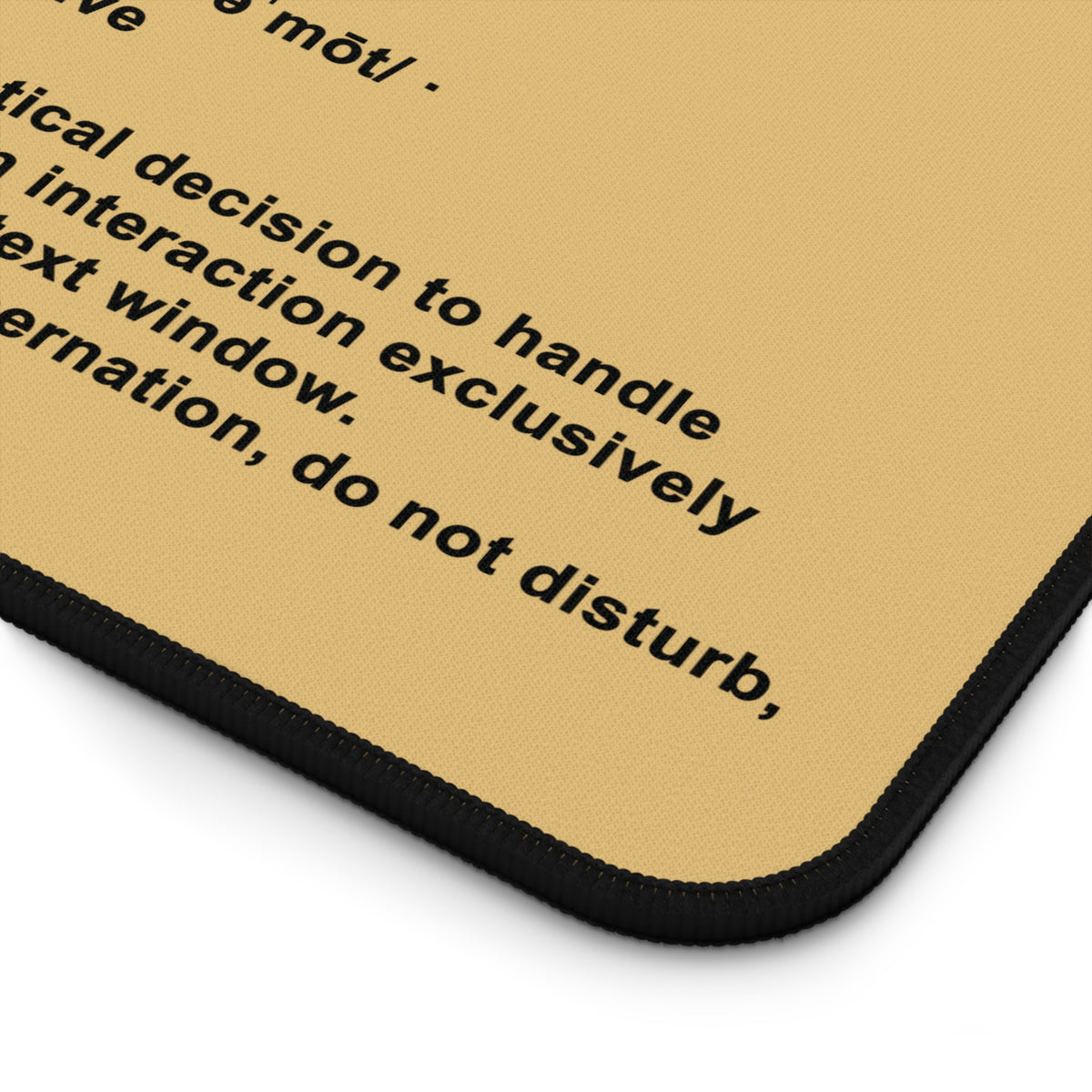 Desk Mat — "Remote" Definition Desk Mat (Minimalist Neutral Office Mouse Pad)