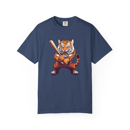 Tiger with Baseball Bat T-Shirt — Fierce Sports Mascot Graphic Tee
