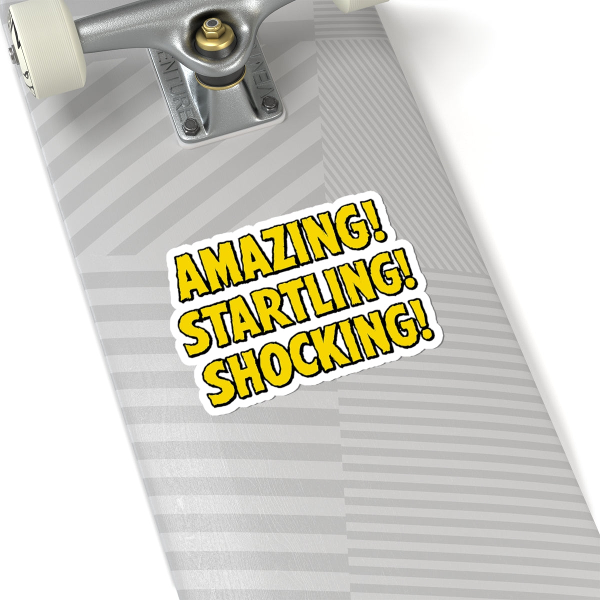 Amazing! Startling! Shocking! Horror Movie Poster Quotes — Bold Yellow Quote Kiss-Cut Sticker