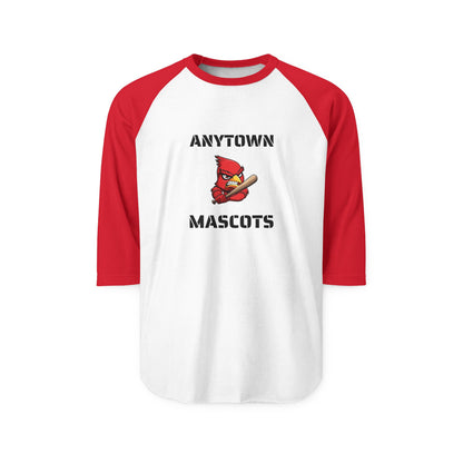 Customizable Raglan 3/4 Sleeve Shirt - Add Your Own Logo & Text
