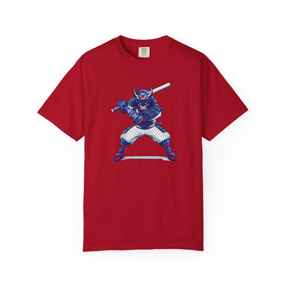 Baseball Samurai in Pinstripes T-shirt — Batter Graphic Tee