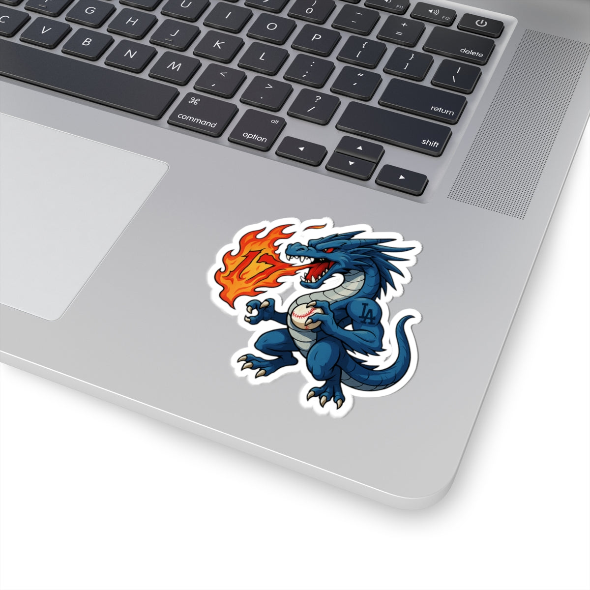 LA Baseball Dragon Mascot Sticker - Fierce Fire Dragon