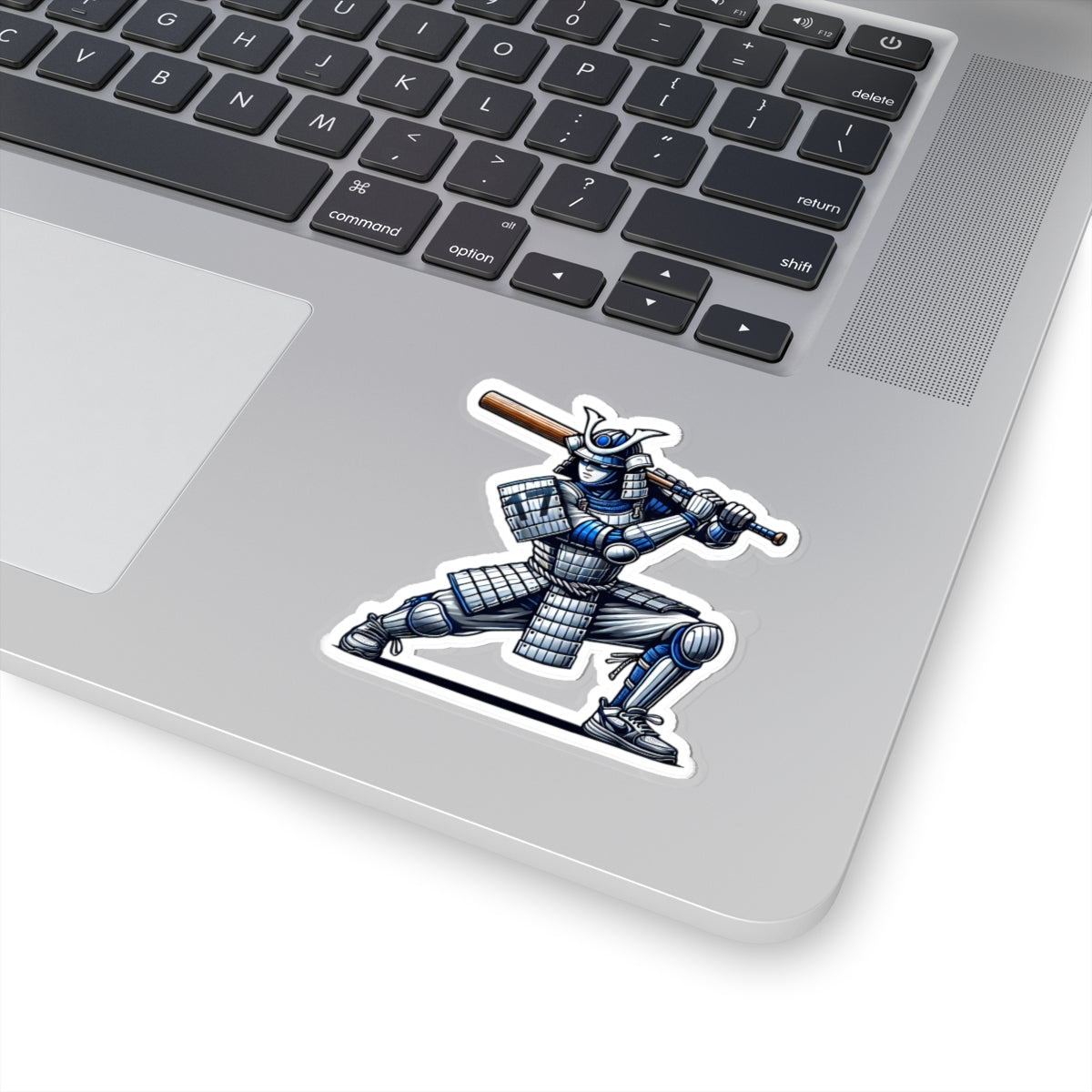 Samurai Baseball #17 Sticker — Kiss-Cut Vinyl Warrior Decal for Laptops & Gear