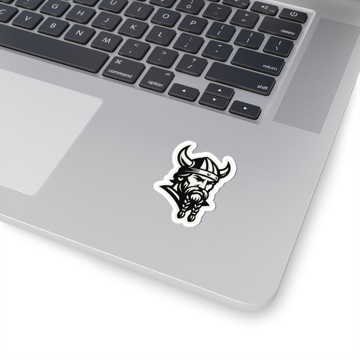 Vintage Viking Mascot Logo Kiss-Cut Sticker — Norse Warrior Decal for Laptops & Gear