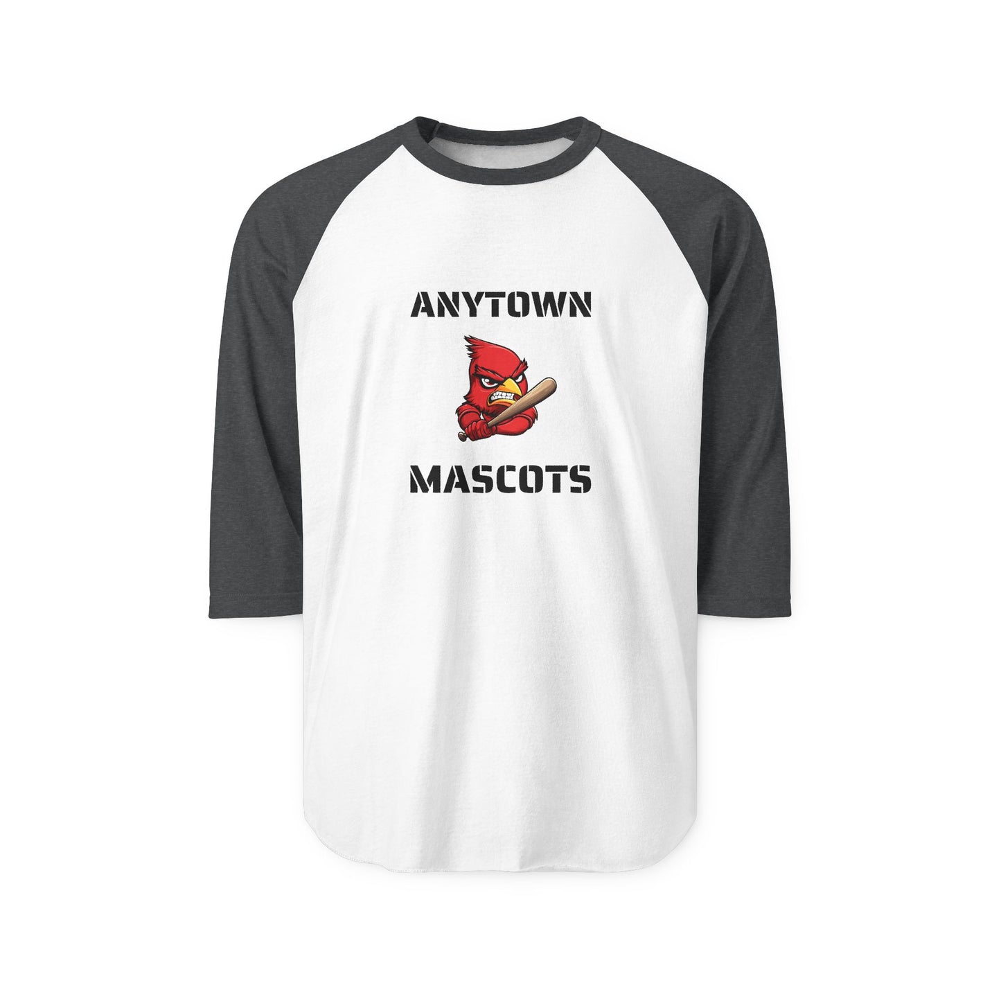 Customizable Raglan 3/4 Sleeve Shirt - Add Your Own Logo & Text