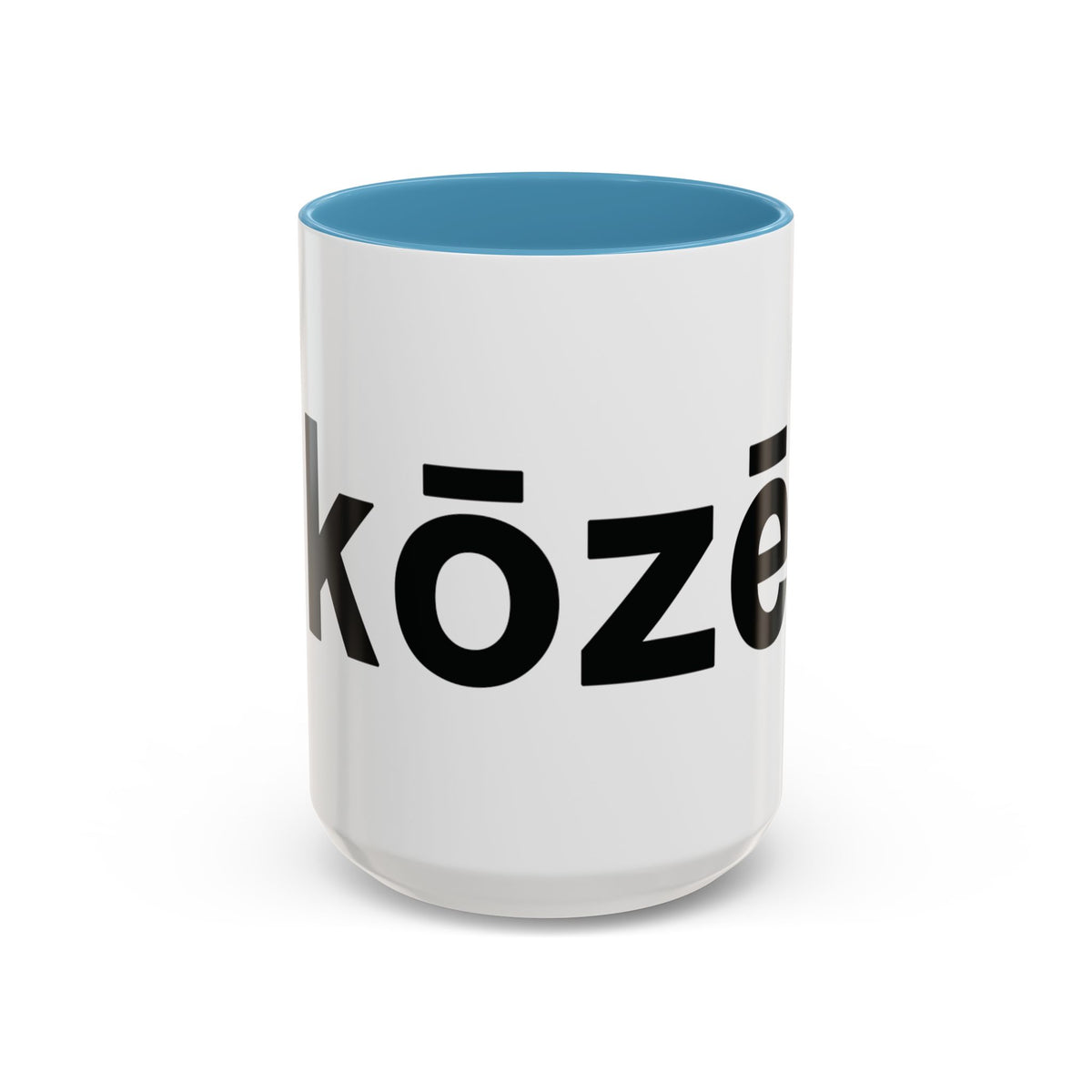 Coffee Mug – Minimalist 'Kōzē' Accent Black-Handle Ceramic Mug (11/15oz)