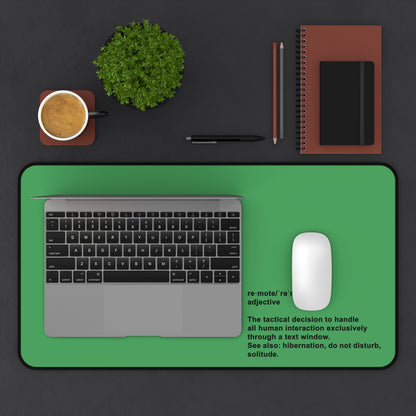 Desk Mat — 'Remote' Definition Minimalist Green Gaming/Office Desk Mat