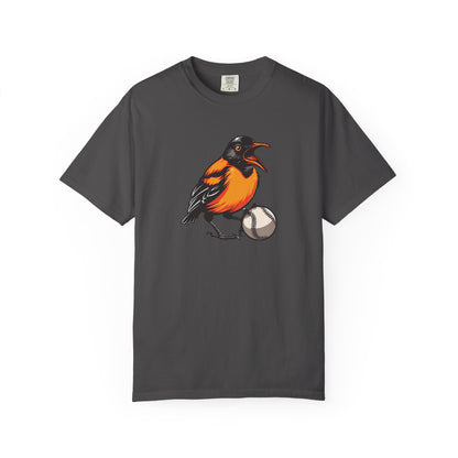 Angry Baltimore Oriole Baseball Mascot Tee — Custom Lastname & Number T-Shirt