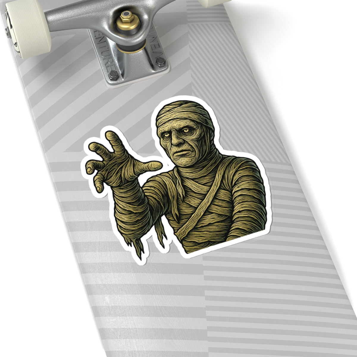 Mummy Horror Kiss-Cut Sticker – Vintage Monster Decal for Halloween Laptops & Scrapbooks