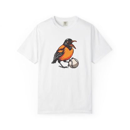 Angry Baltimore Oriole Baseball Mascot Tee — Custom Lastname & Number T-Shirt