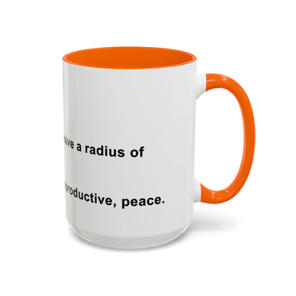 Cozy Definition Accent Mug — Funny 'Refusal to Leave a Radius of Three Blankets' Coffee Cup