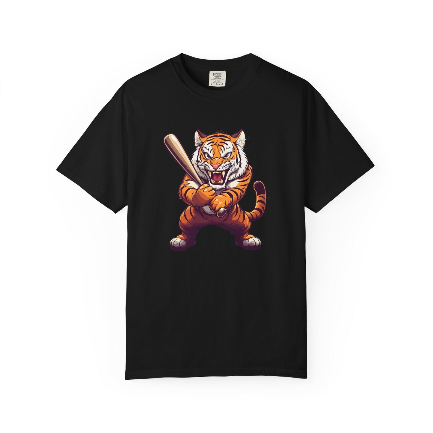 Tiger with Baseball Bat T-Shirt — Fierce Sports Mascot Graphic Tee