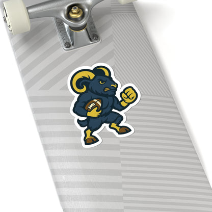 Ram Football Mascot Sticker - Kiss-Cut Vinyl Decal for Laptops & Gear
