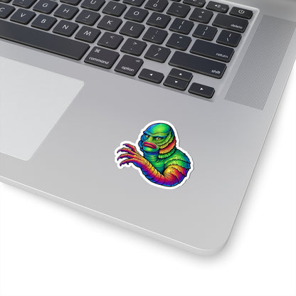 Creature From The Black Lagoon Kiss Cut Sticker. Universal Movie Monsters