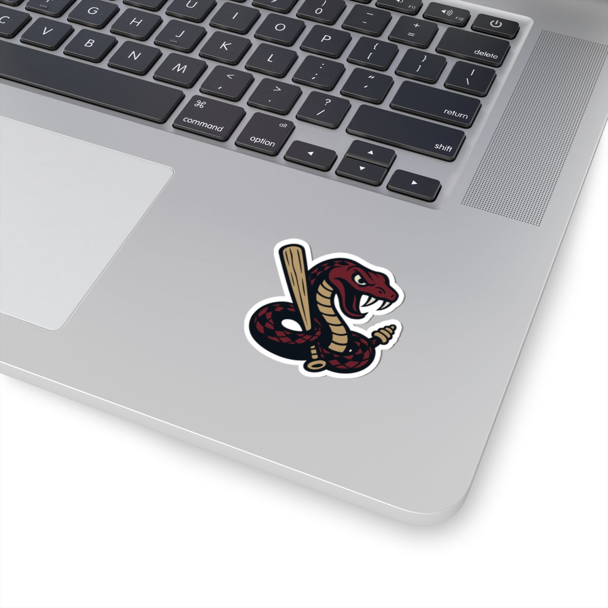 Rattlesnake Baseball Mascot Sticker - Retro Snake Batter