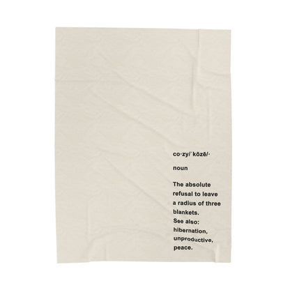 The Three Blanket Rule, Velveteen Plush Blanket