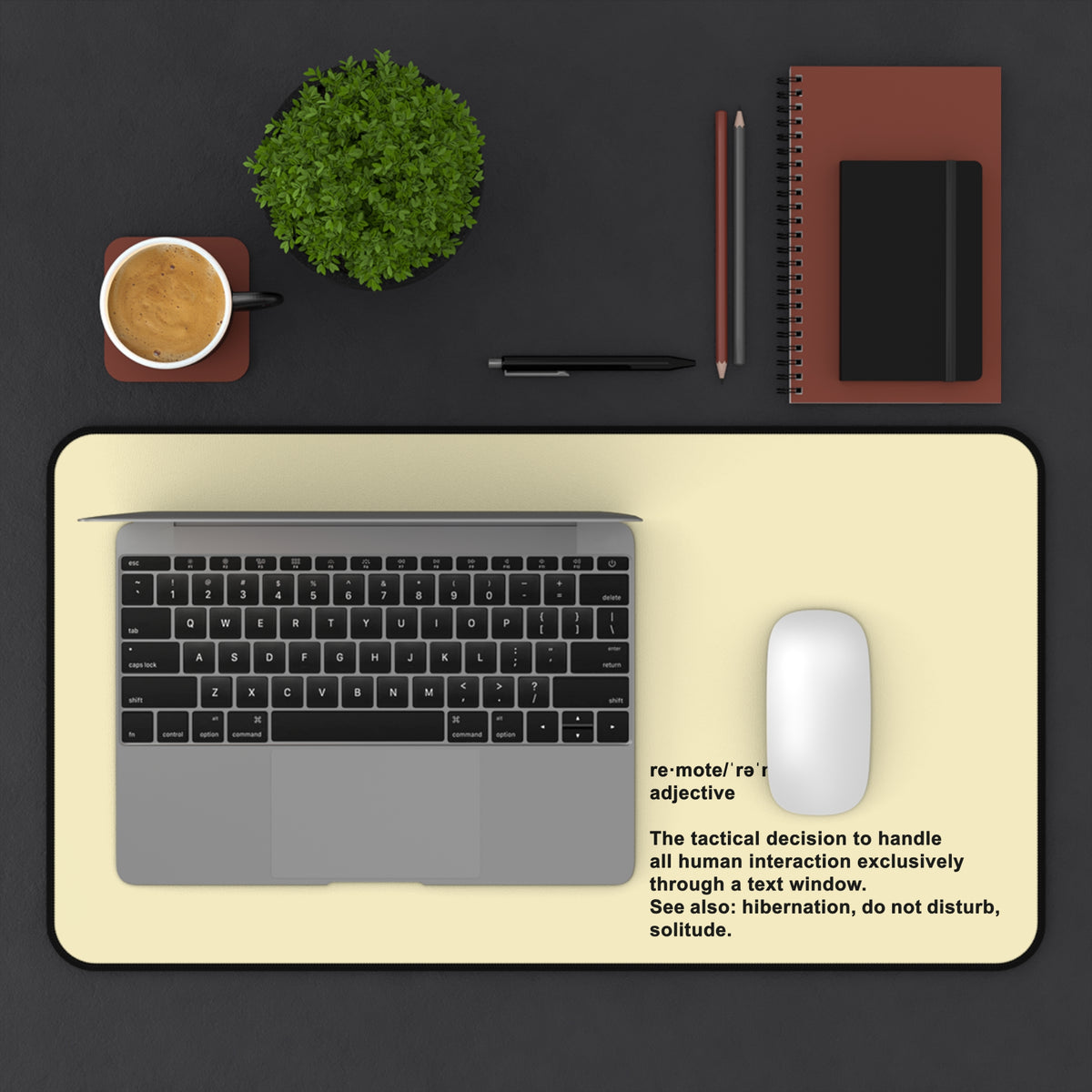'Remote' Definition Minimalist Gaming/Office Desk Mat
