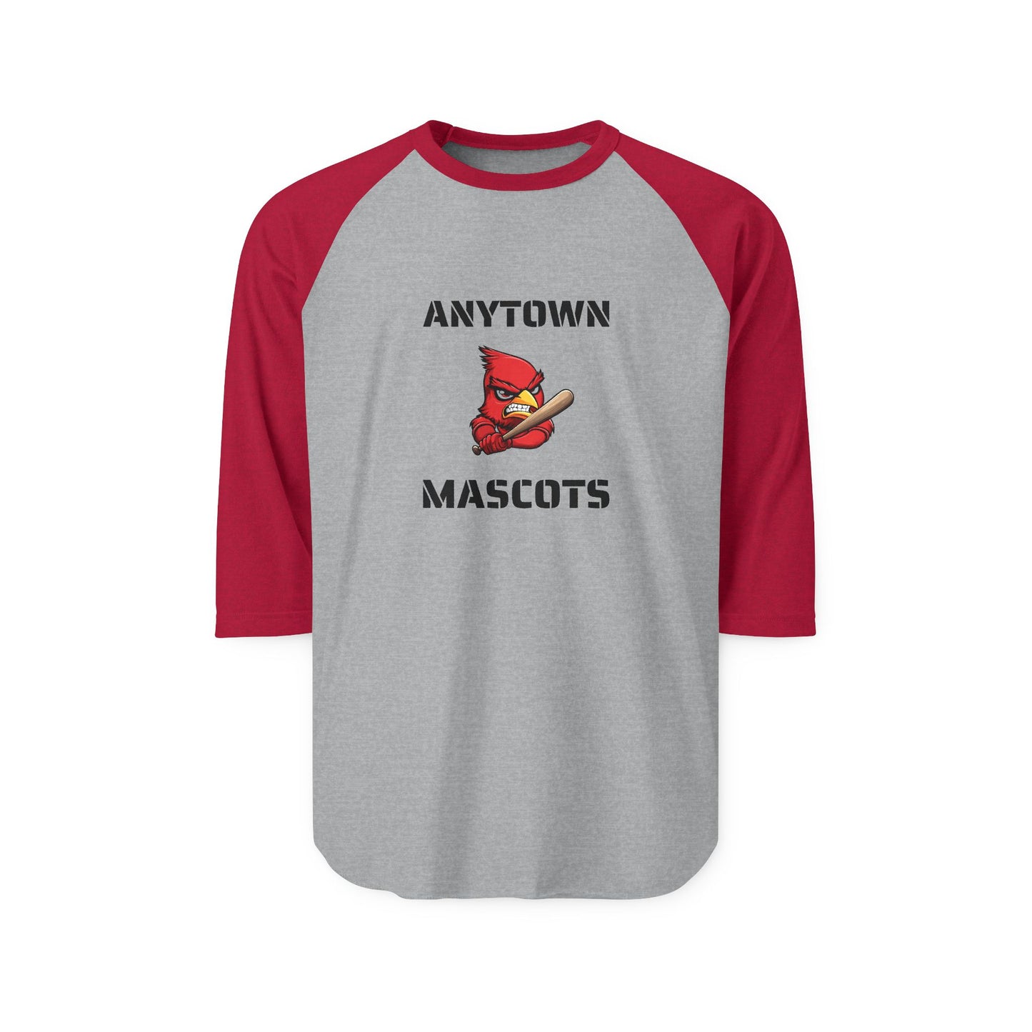 Customizable Raglan 3/4 Sleeve Shirt - Add Your Own Logo & Text