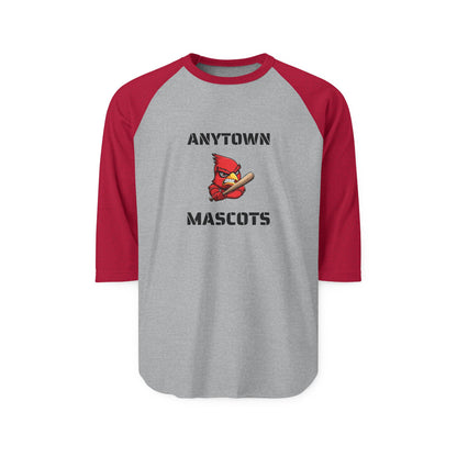 Customizable Raglan 3/4 Sleeve Shirt - Add Your Own Logo & Text
