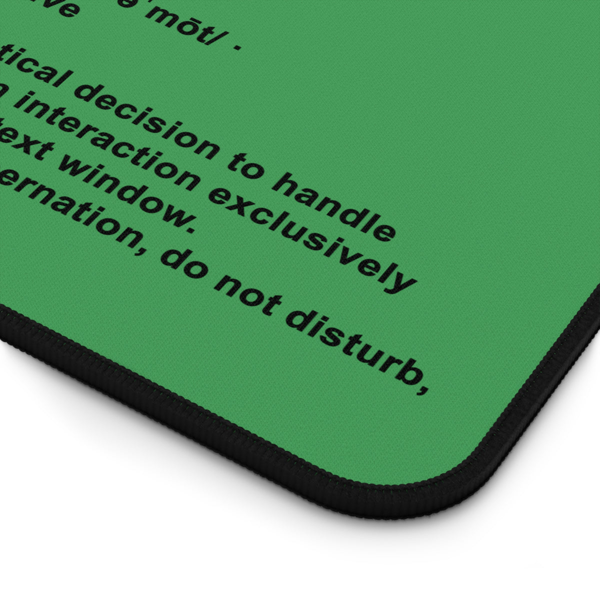 Desk Mat — 'Remote' Definition Minimalist Green Gaming/Office Desk Mat