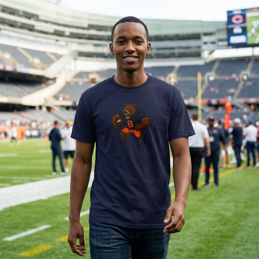Bear Football Tee — Vintage Mascot Graphic T-Shirt