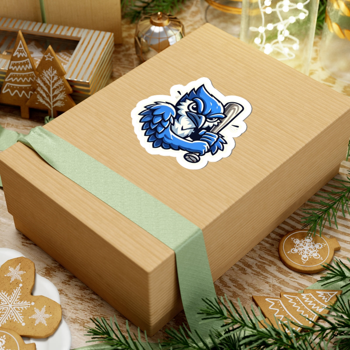 Angry Blue Jays Baseball Mascot Sticker — Kiss-Cut Sports Logo Decal for Laptops, Water Bottles, and Gear