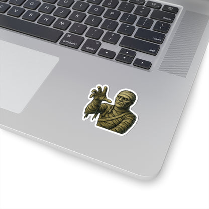 Mummy Horror Kiss-Cut Sticker – Vintage Monster Decal for Halloween Laptops & Scrapbooks