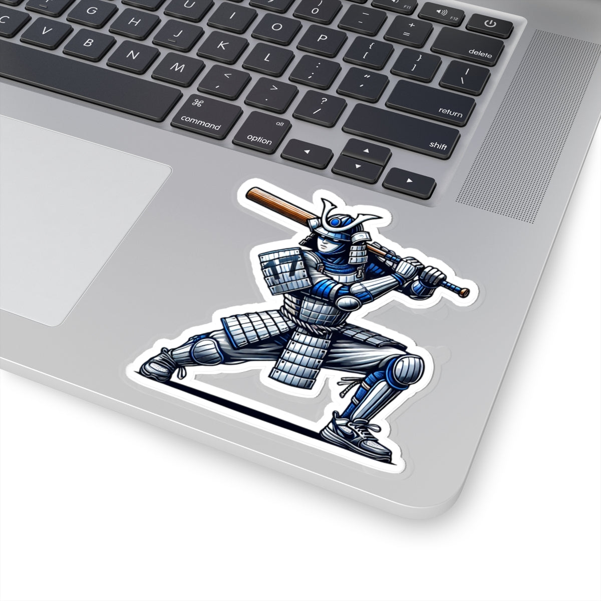 Samurai Baseball #17 Sticker — Kiss-Cut Vinyl Warrior Decal for Laptops & Gear